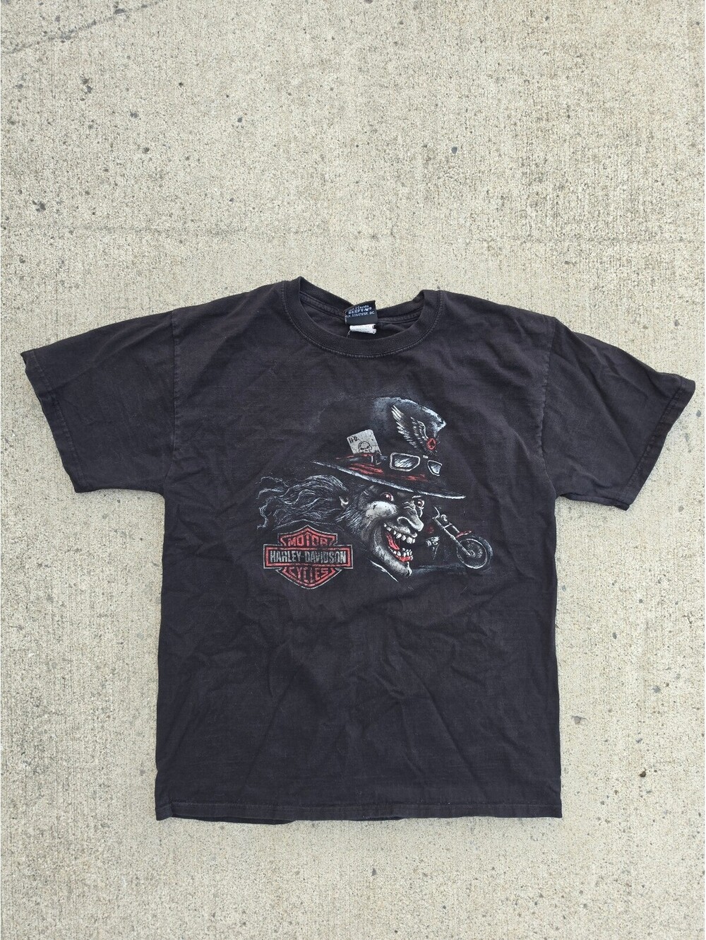 Harley Davidson Powder Keg Mason Ohio With Werewolf Top hat Mens Medium